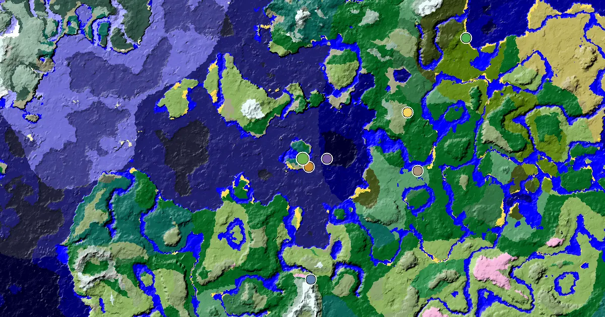 a Trial Chamber by Spawn Near a Taiga Spawn — biome and structure map