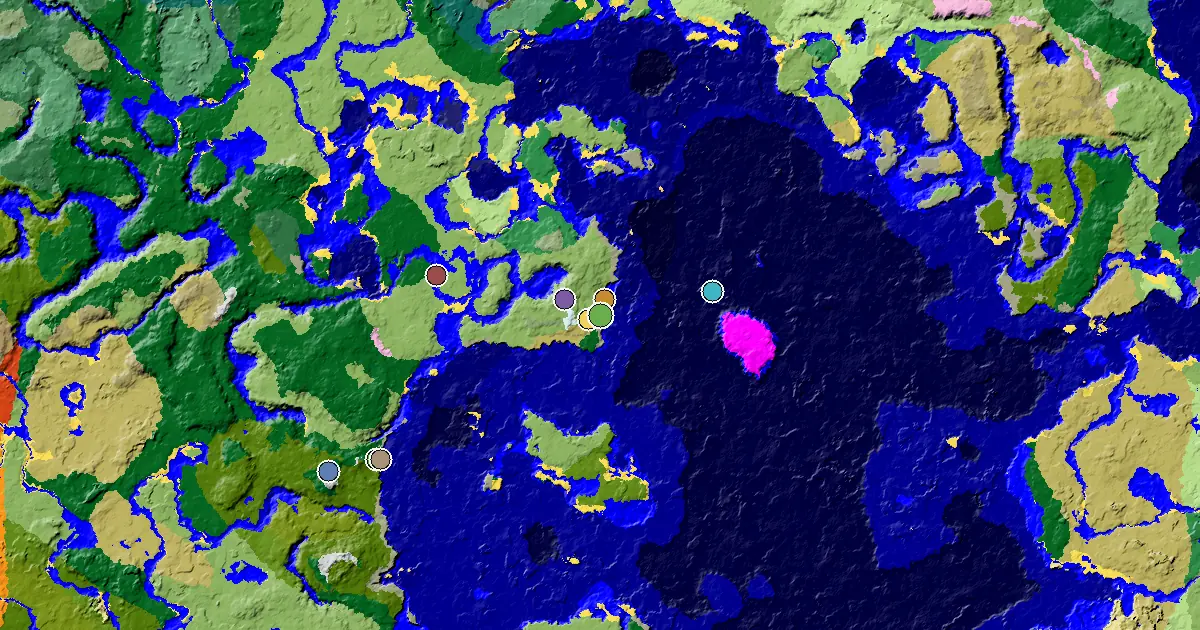 a Village at Spawn Near a Plains Spawn — biome and structure map