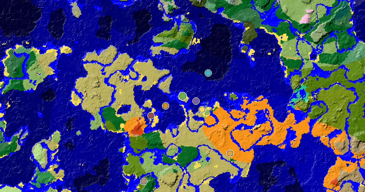 Minecraft Beach Seed: a Village Close to Spawn — biome and structure map