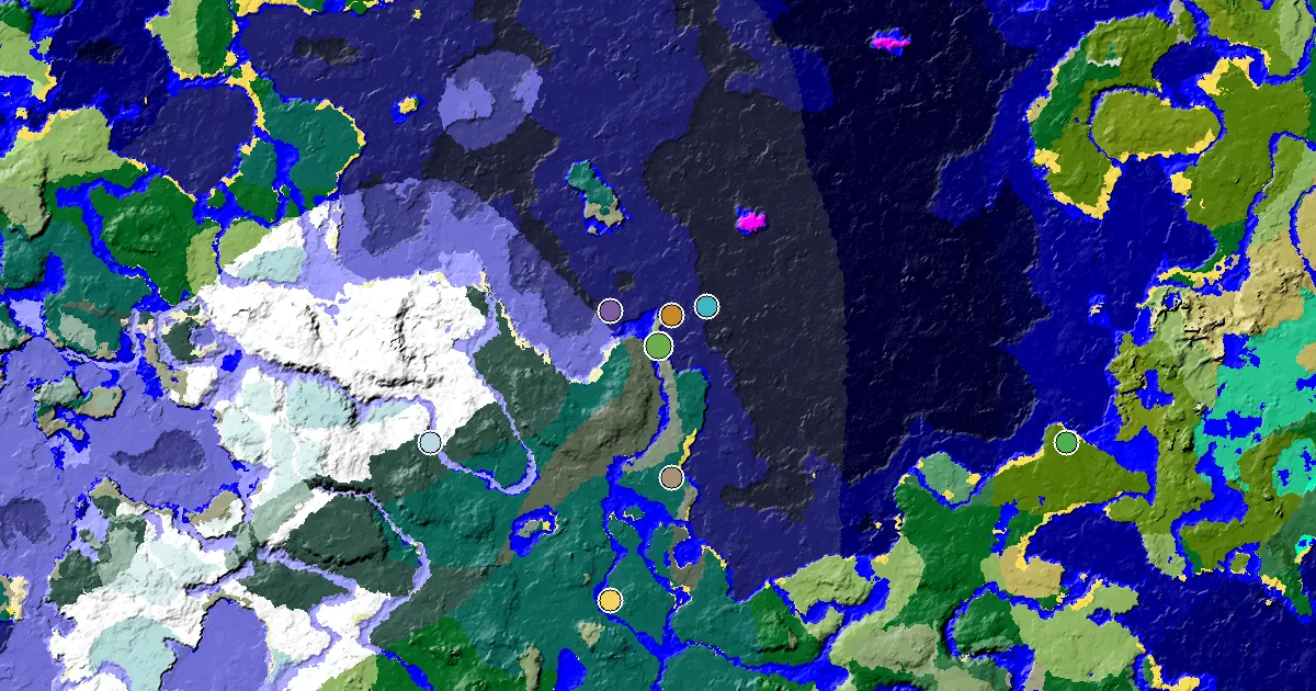 Stony Shore Seed With a Trial Chamber by Spawn — biome and structure map