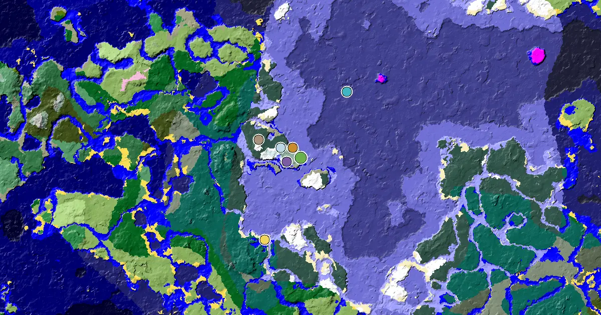 Grove Seed With a Trial Chamber by Spawn — biome and structure map