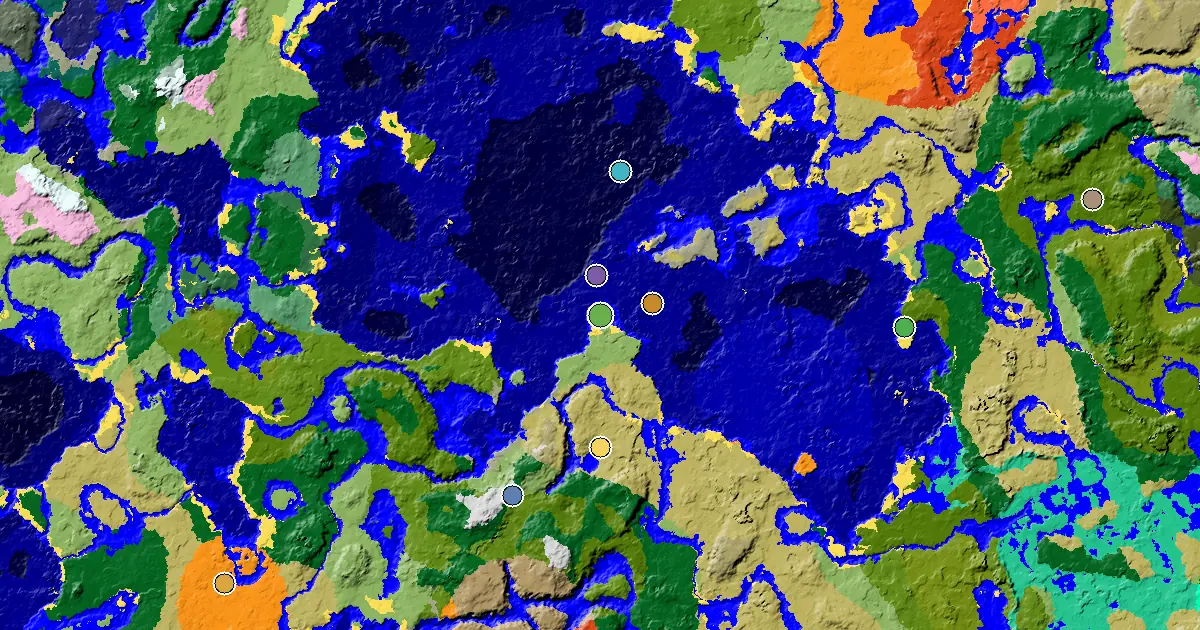 Great Structures Nearby Near a Forest Spawn — biome and structure map