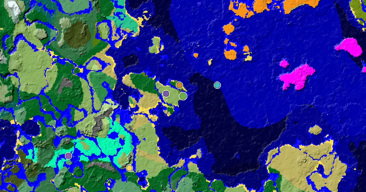 Minecraft Sparse Jungle Seed: Great Structures Nearby — biome and structure map