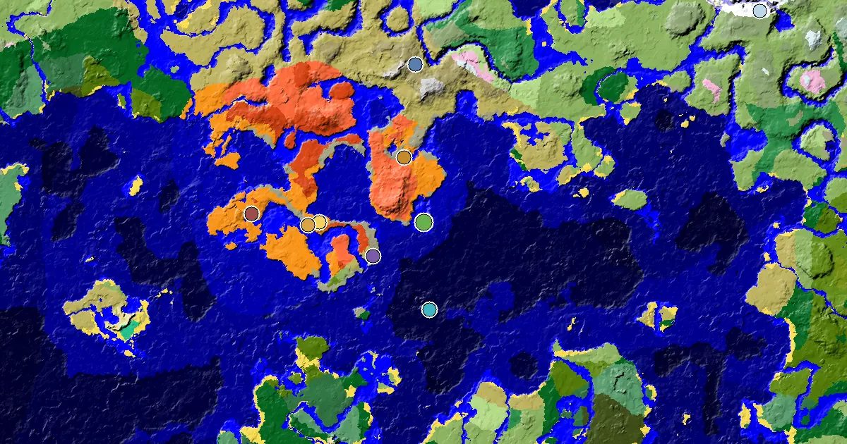 Great Structures Nearby Near a Stony Shore Spawn — biome and structure map