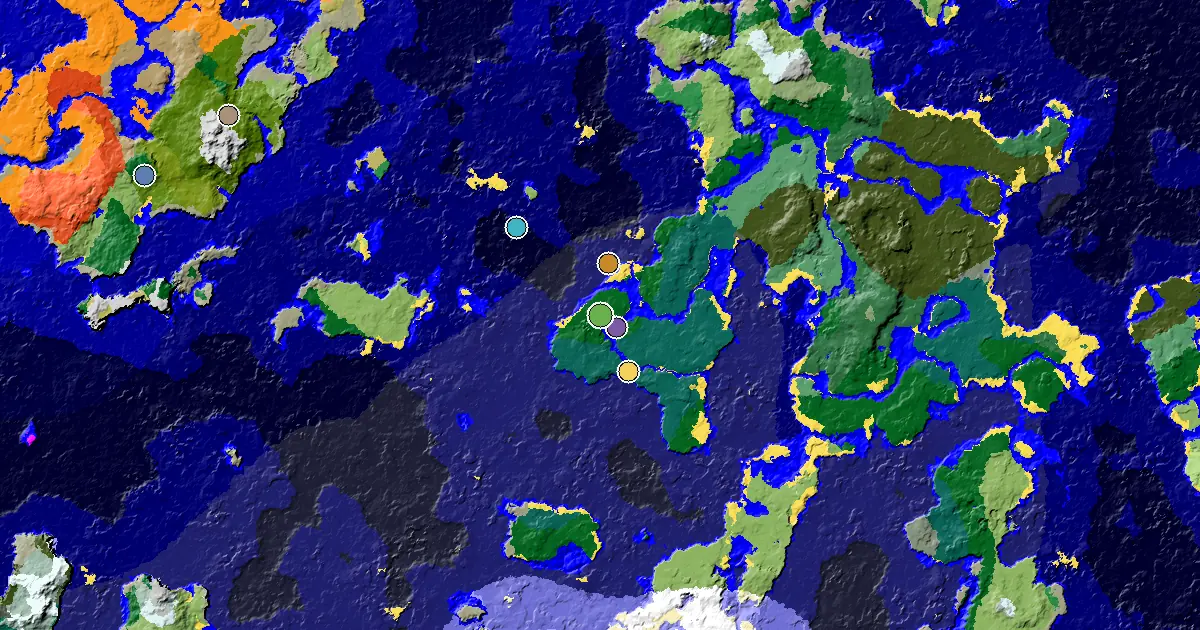 a Village Close to Spawn Near a Forest Spawn — biome and structure map